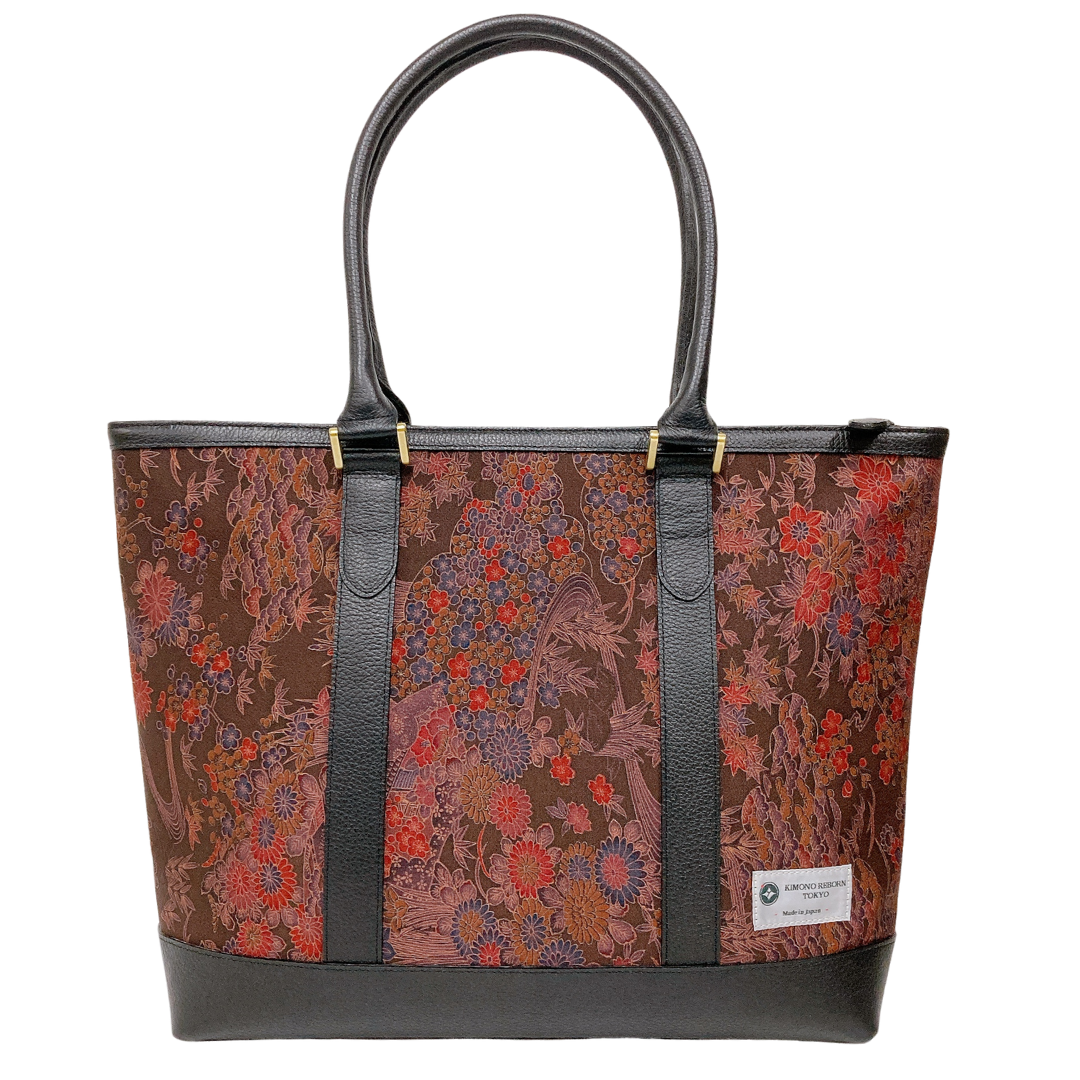 Kimono Leather Tote bag 036 Black