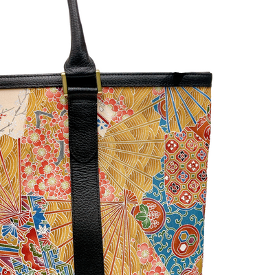 Kimono Leather Tote bag 042 Black