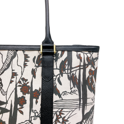Kimono Leather Tote bag 049 Black