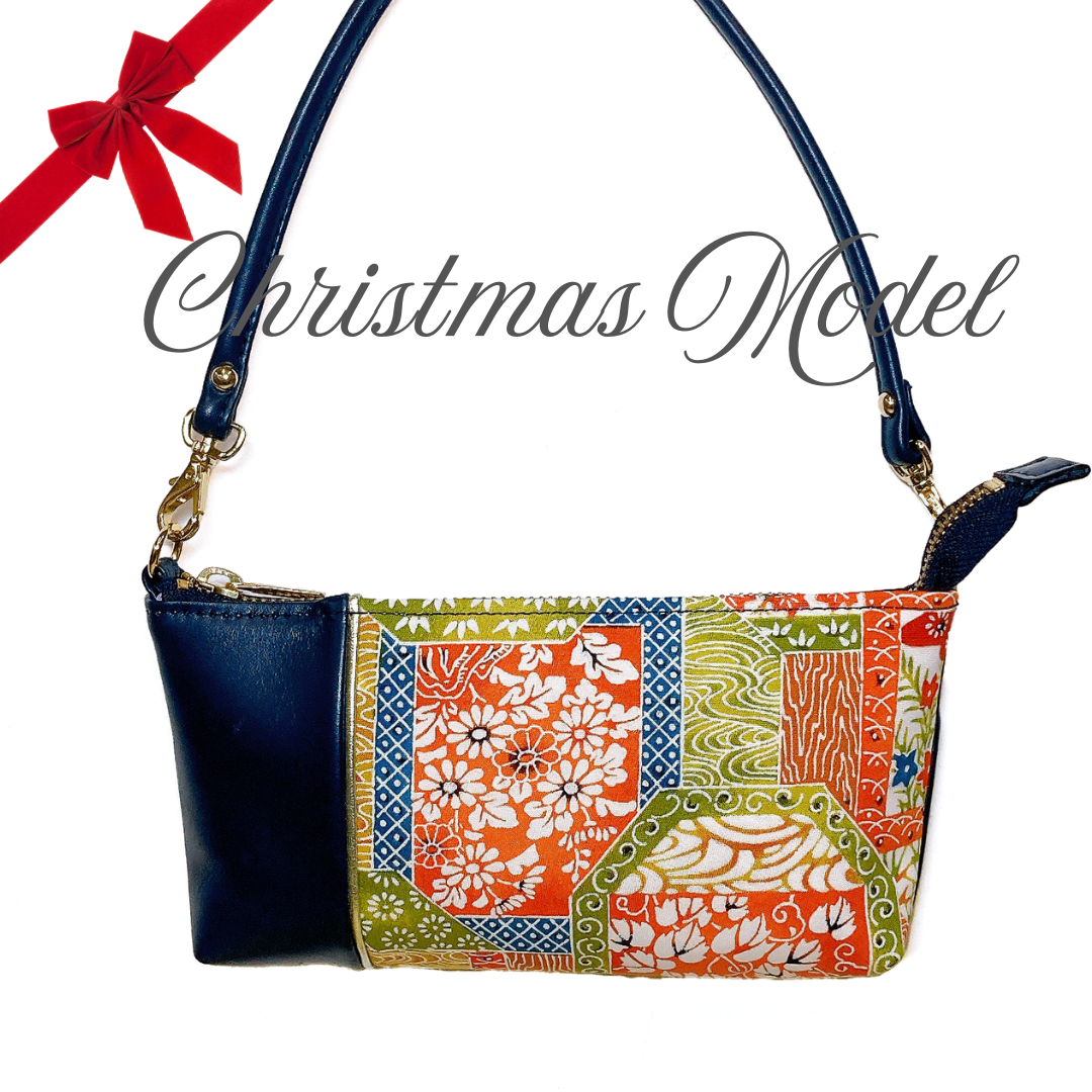 【Christmas Model】KIMONO PURSE Navy 005