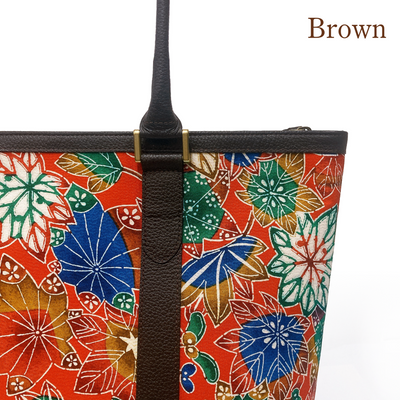 Kimono Leather Tote bag 002 Brown