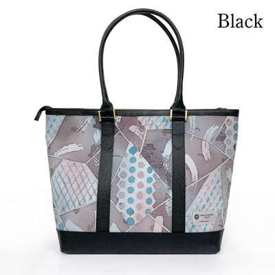 Kimono Leather Tote bag 006 Black