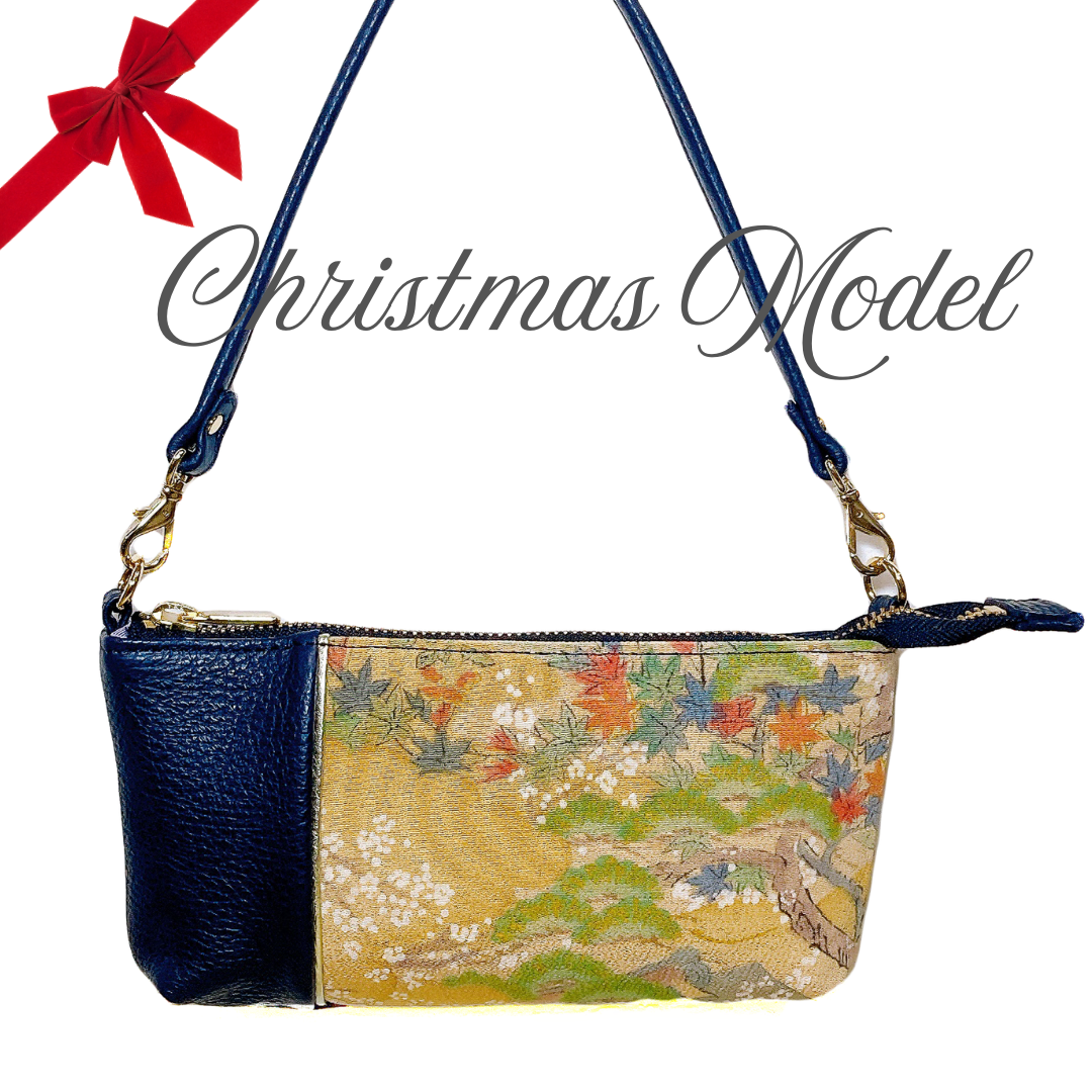 【Christmas Model】KIMONO PURSE Navy 007