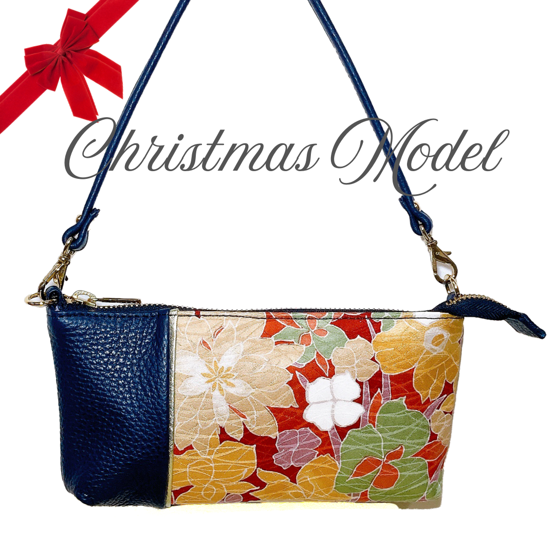 【Christmas Model】KIMONO PURSE Navy 008