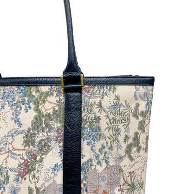 Kimono Leather Tote bag 031 Navy