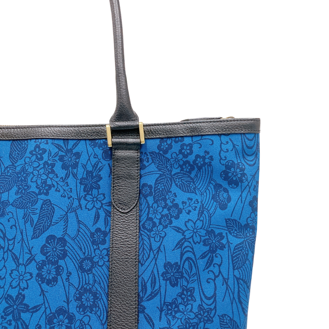 Kimono Leather Tote bag 051 Black