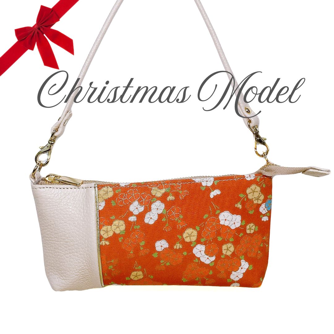 【Christmas Model】KIMONO PURSE White 009