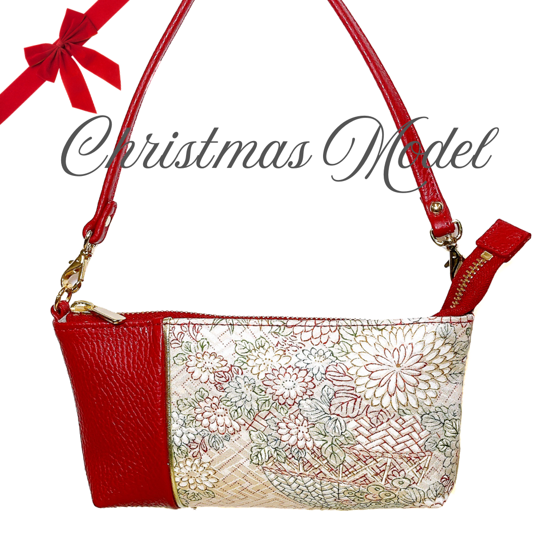 【Christmas Model】KIMONO PURSE Red 003