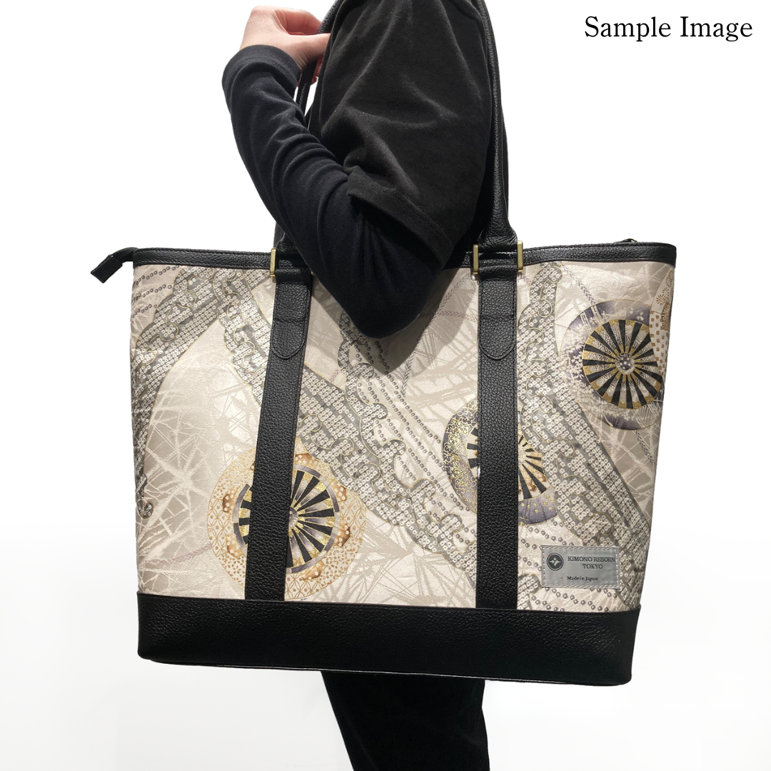 Kimono Leather Tote bag 006 Black – TOKYO KIMONO SHOES
