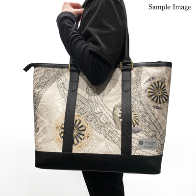 Kimono Leather Tote bag 001 Brown