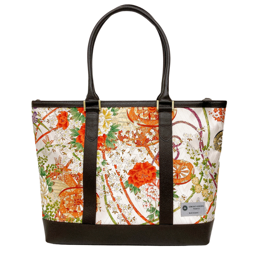 Kimono Leather Tote bag 033 Brown