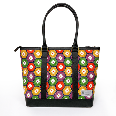 Kimono Leather Tote bag 015 Black