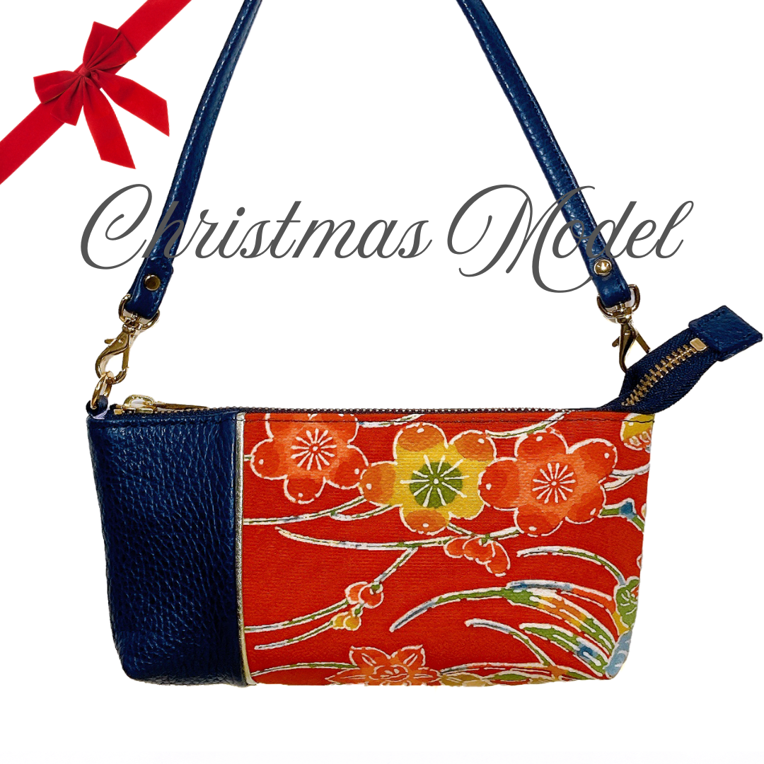 【Christmas Model】KIMONO PURSE Navy 003