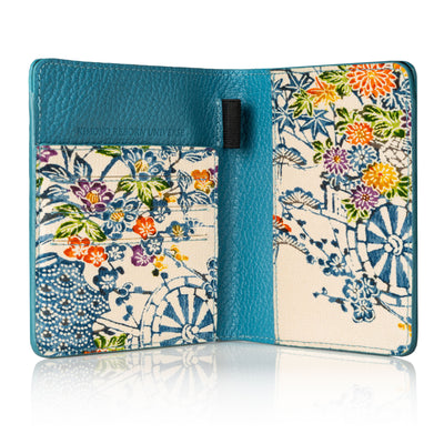 Kimono Passport Holder Blue 001