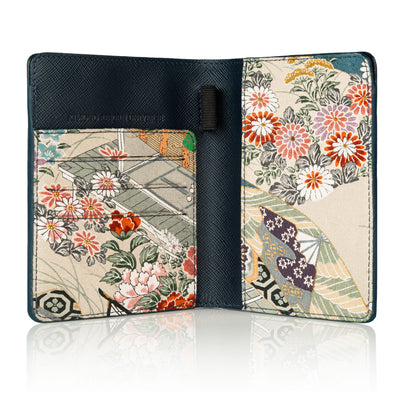 Kimono Passport Holder Navy 006