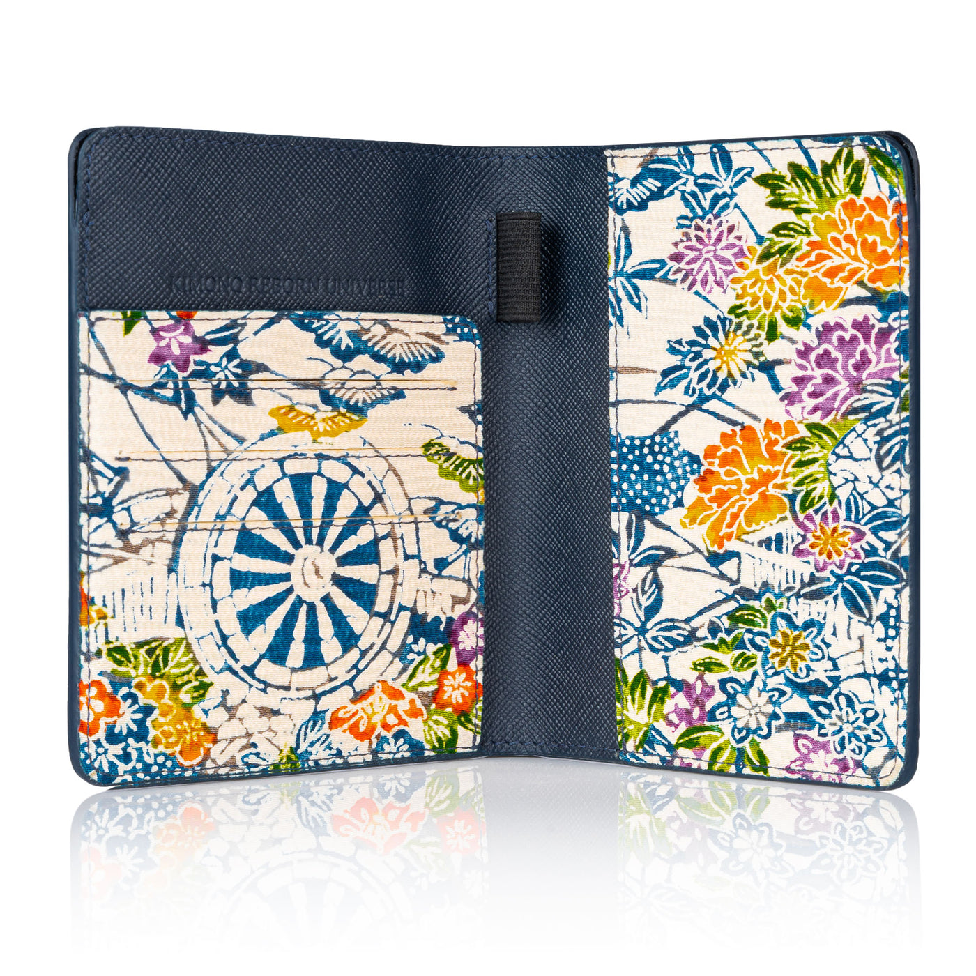 Kimono Passport Holder Navy 005