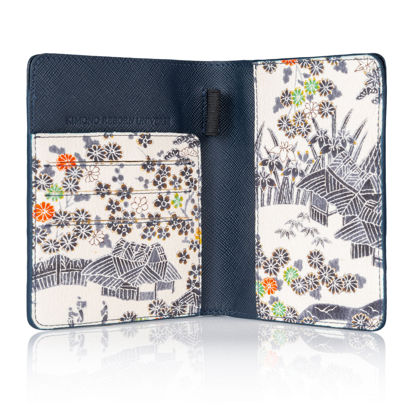 Kimono Passport Holder Navy 004