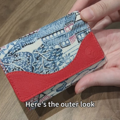 Kimono Card Case Navy 001